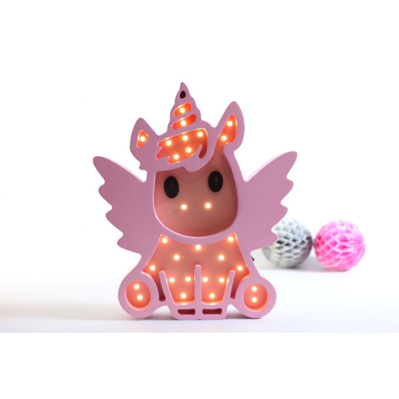 HappyMoon - LED Nachtlampe Einhorn pink lachs