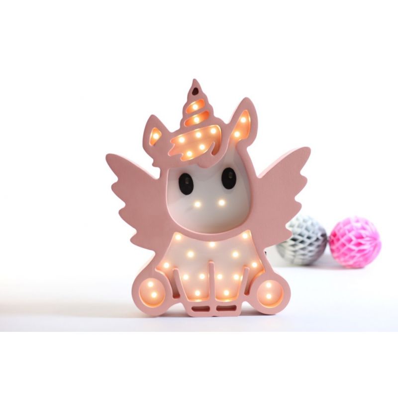 HappyMoon - LED Nachtlampe Einhorn pfirsich weiss