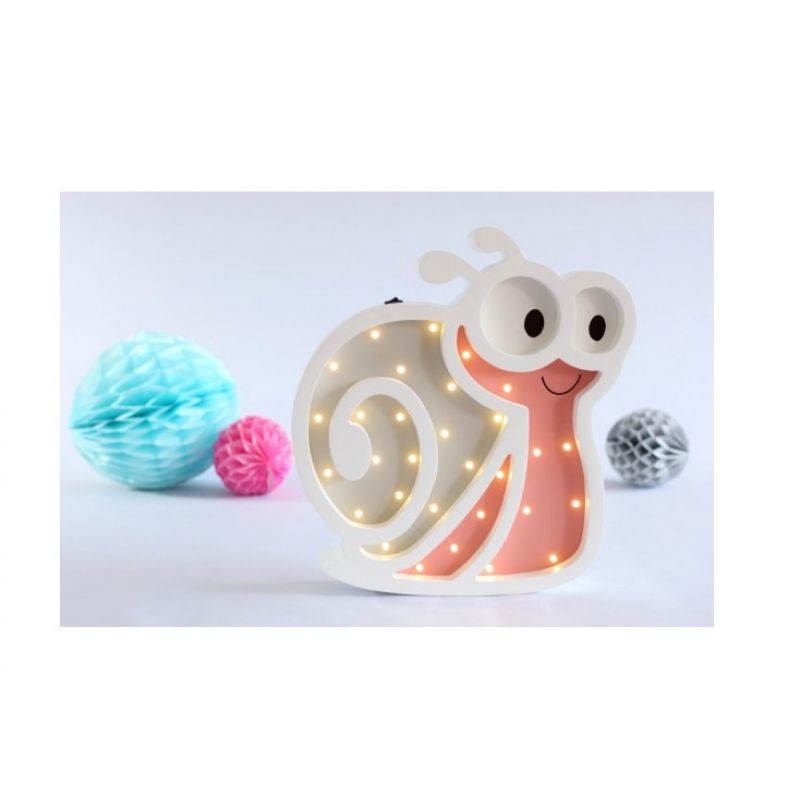 HappyMoon - LED Nachtlampe Schnecke weiss lachs