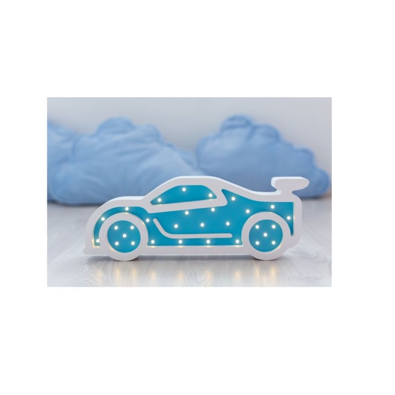 HappyMoon - LED Nachtlampe Sportcar türkis weiss