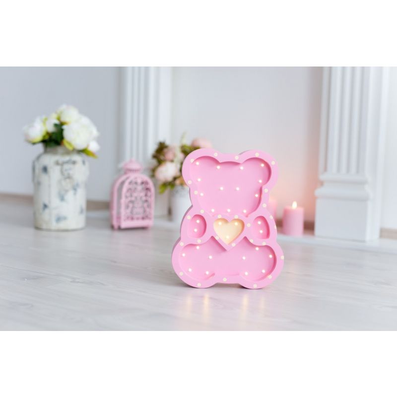 HappyMoon - LED Nachtlampe Bär gepunktet