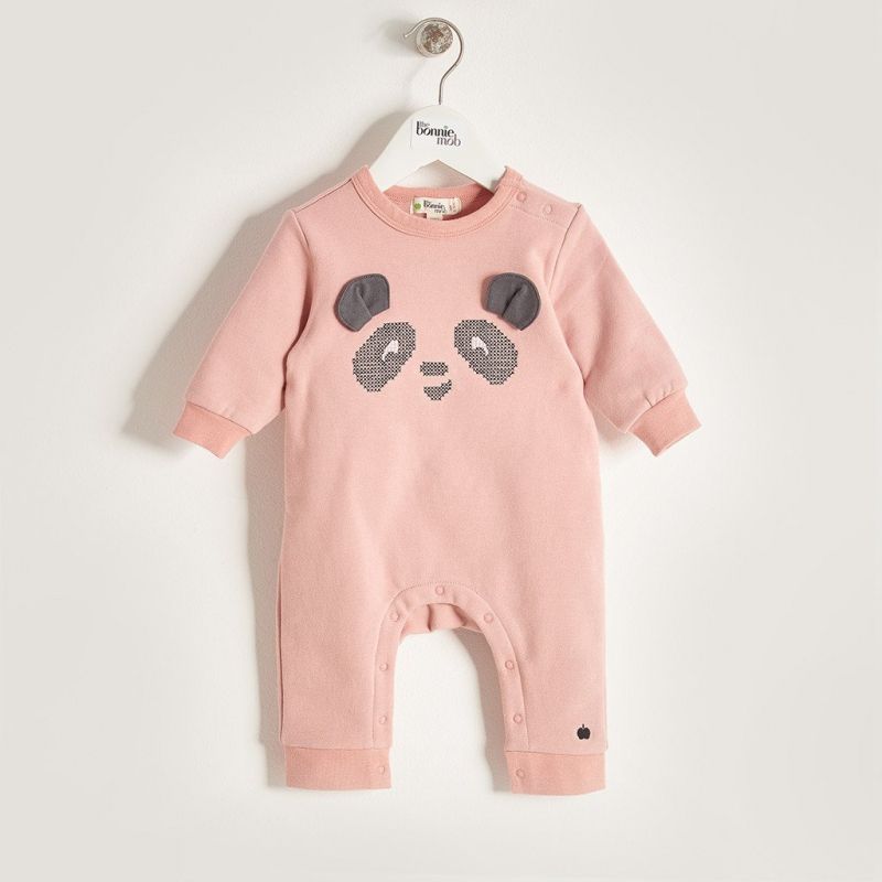 Bonniemob - Strampler Panda rosa