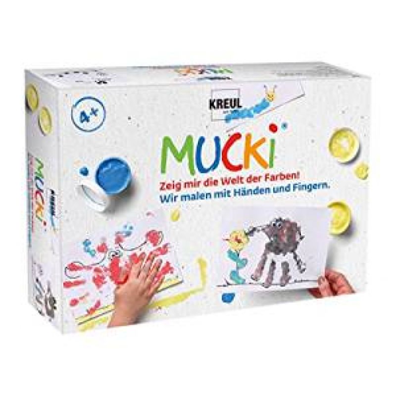 KREUL - Mucki Fingermalfarben 5er Set Wir malen mit Händen und Fingern