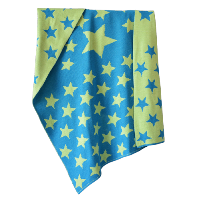 Apero - Knit Manufactory - Decke Sterne Grün & Blau