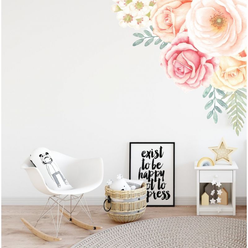Ginger Monkey - Rose Garden Corner Decal