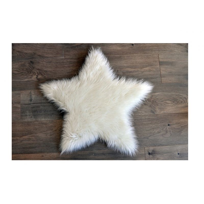 Kroma Carpets - Kunstlammfell Stern weiss