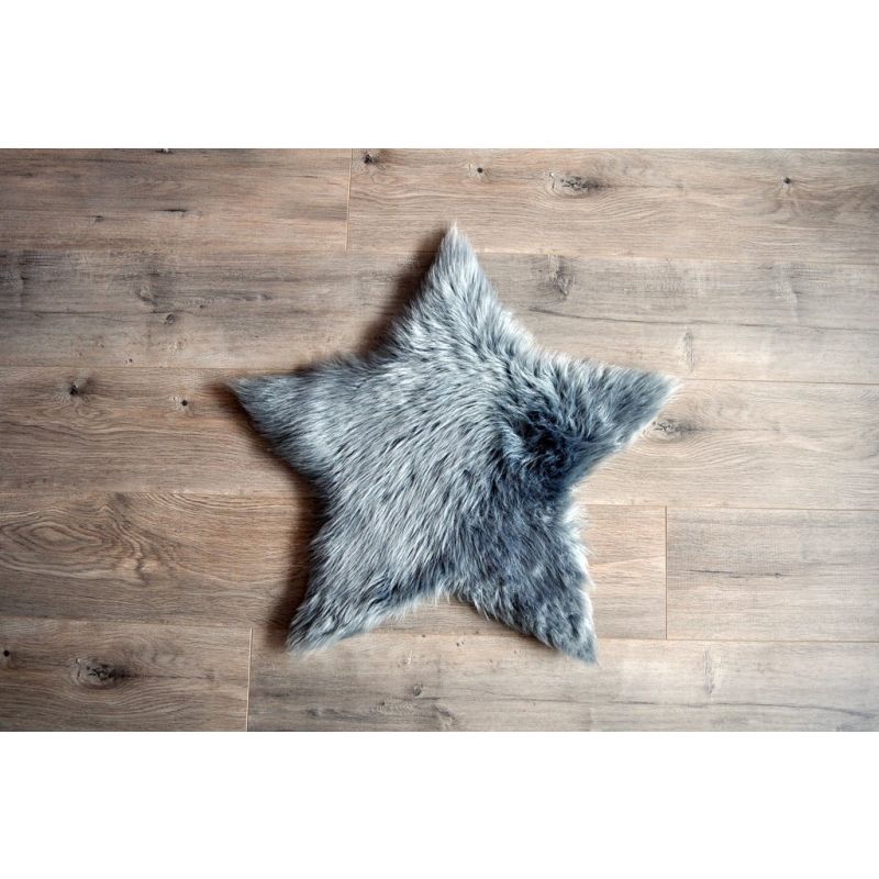 Kroma Carpets - Kunstlammfell Stern grau