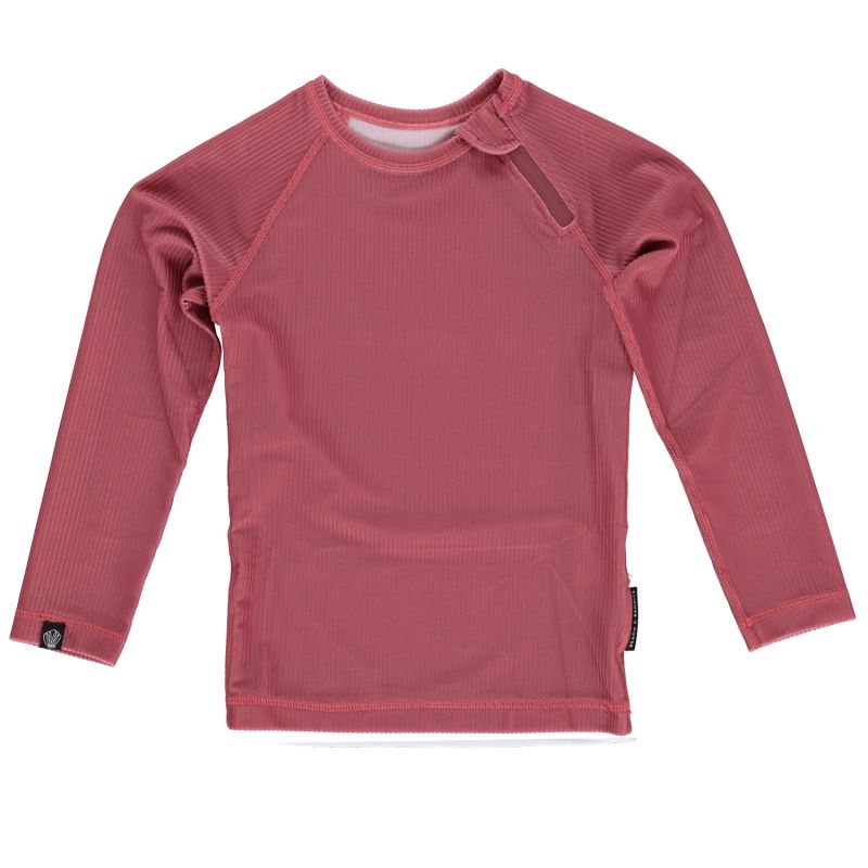 Beach & Bandits - UV Badeshirt Ribbed Garnet Bordeaux