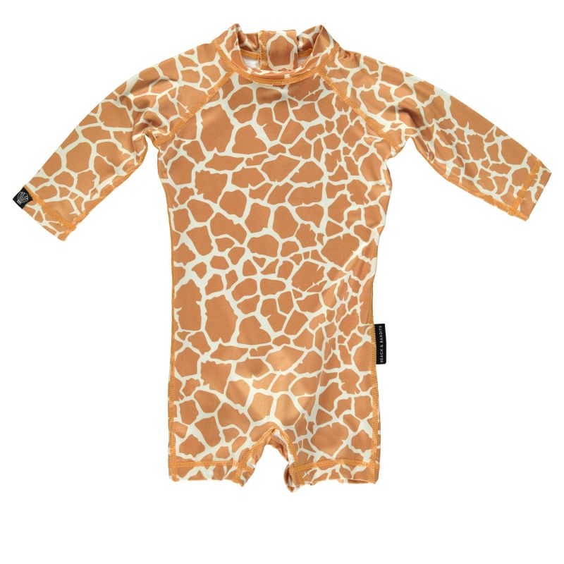 Beach & Bandits - UV Badeoverall Baby Giraffe Orange