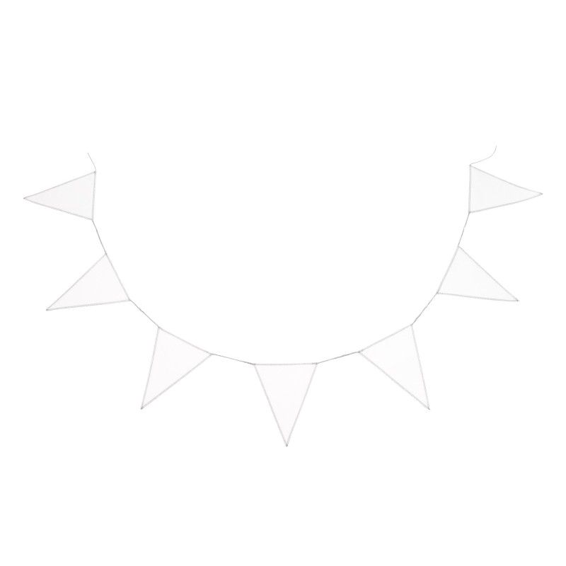 Cotton & Sweets - Girlande Fähnchen weiss- silber