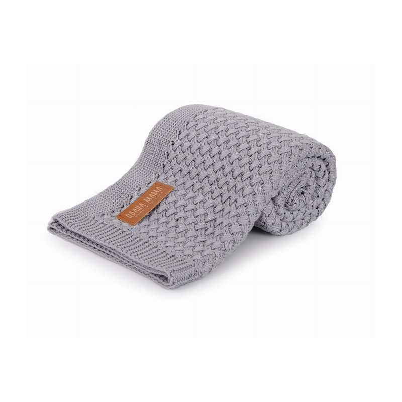 Qbana Mama - Bambus Häkeldecke Grau