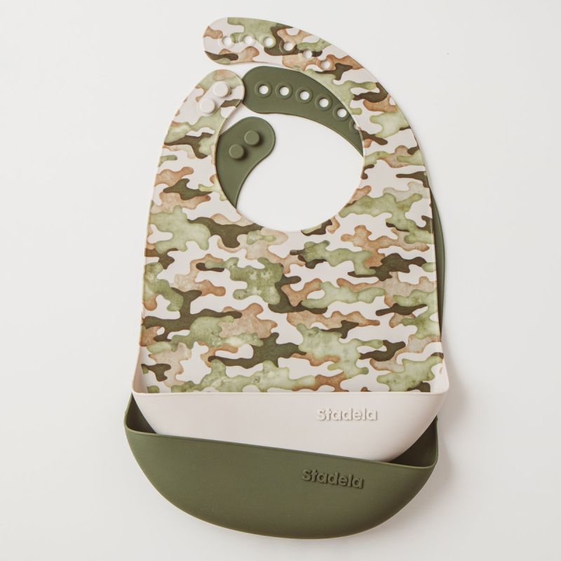 Stadela - Silikon- Lätzchen 2er  Set Hunter