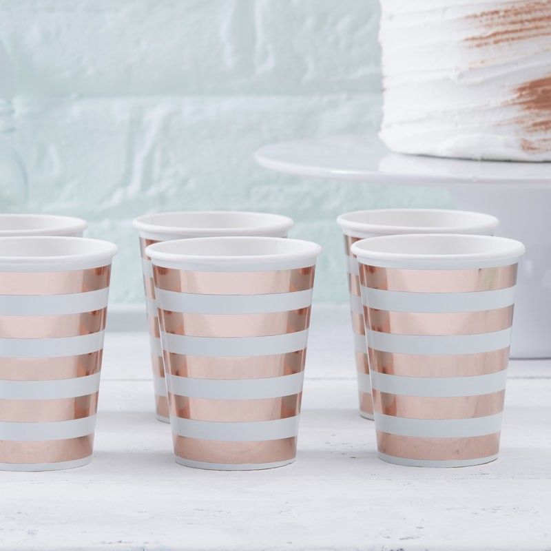 Ginger Ray - Partybecher Mint & Rosegold