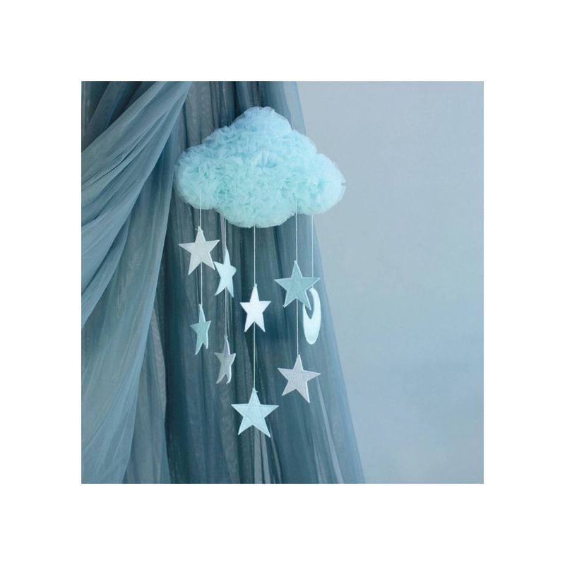 Solo un Sogno - Mobile Traumwolke hellblau mit Sternen