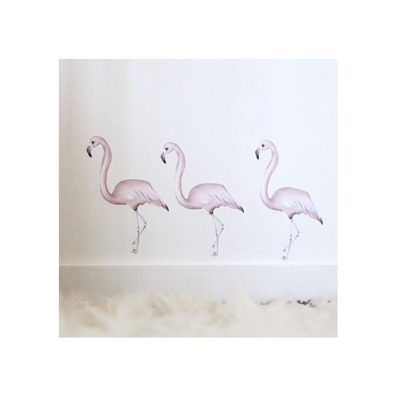 Little Rae Prints - Wandsticker Flamingo Trio