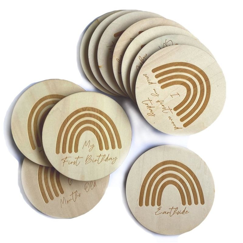 ArchNOllie - Holz Meilensteine Rainbow