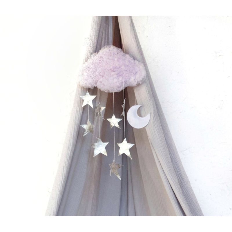 Solo un Sogno - Mobile Traumwolke lilac mit Sternen