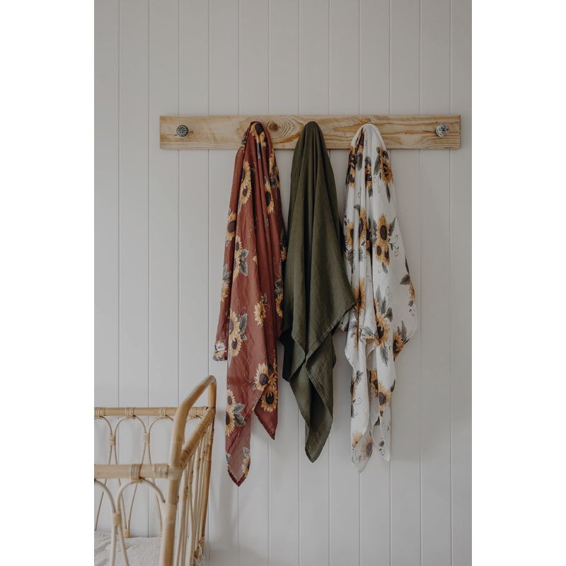 Frankie Lane - Muslin Swaddle Set Sonnenblumen & Olive