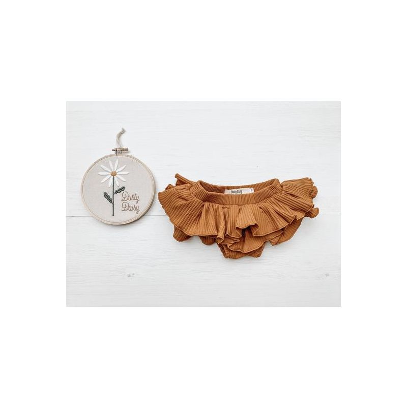 Dusty Daisy - Shorts- Ruffle mini Rock Ripped Caramel