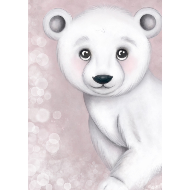 Isla Dream Prints - Poster Polar Bär pink