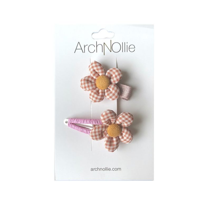 ArchNOllie - Haarclip Set Blümchen Rosa