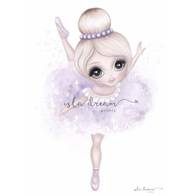 Isla Dream Prints - Poster Bella Ballerina blond lila