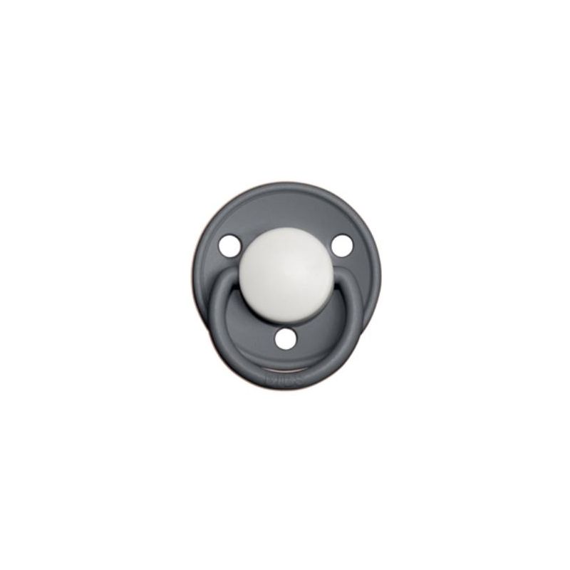 BIBS - DE LUX Iron / Weiss Silikon