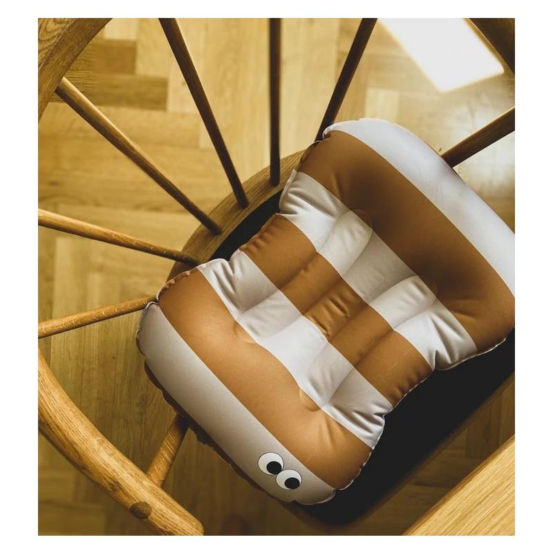 NOUI NOUI - Sitzkissen Streifen Mustard - Nude