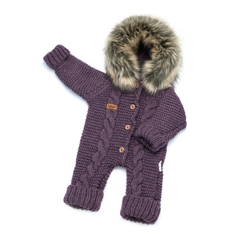 LAttante - Filz- Strick Overall Handmade Lavenda