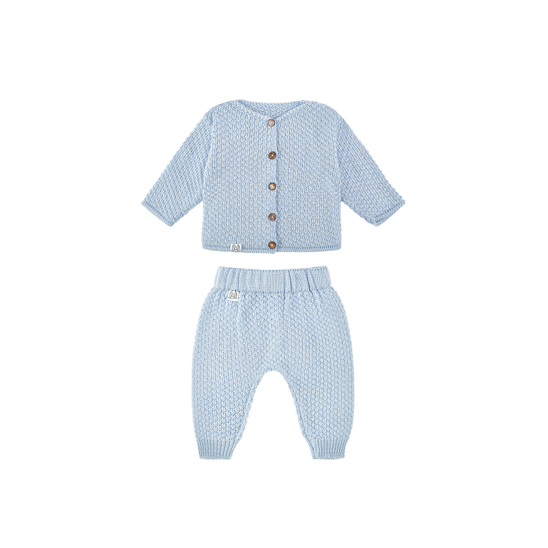 Maylily - Kleiderset Bambus- Strick Hellblau