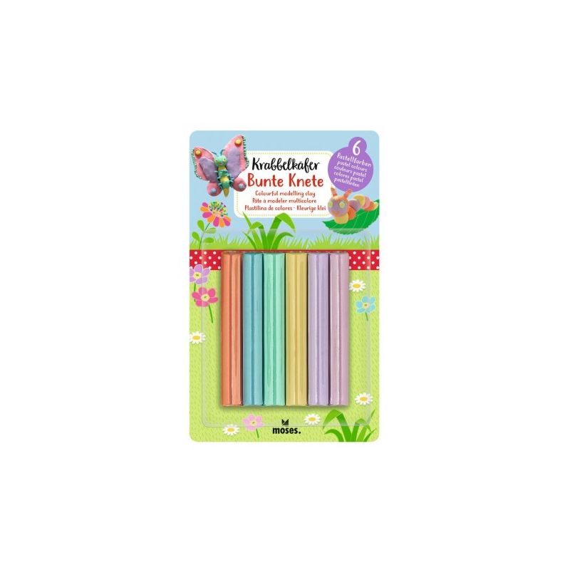 Moses Verlag - Krabbelkäfer Bunte Knete Pastellfarben
