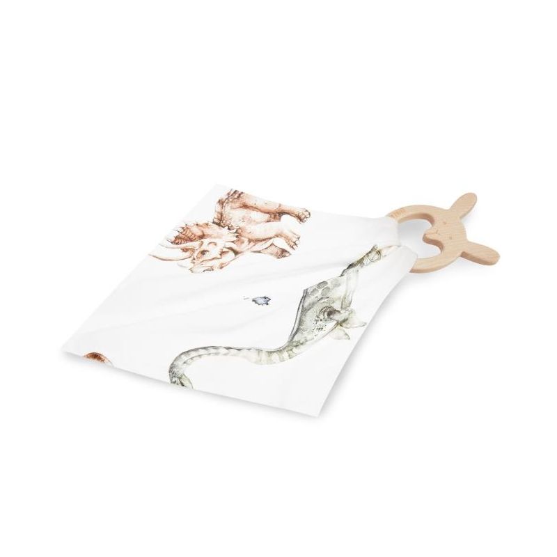 Qbana Mama - Kuscheltuch Dinosaur Holzbunny