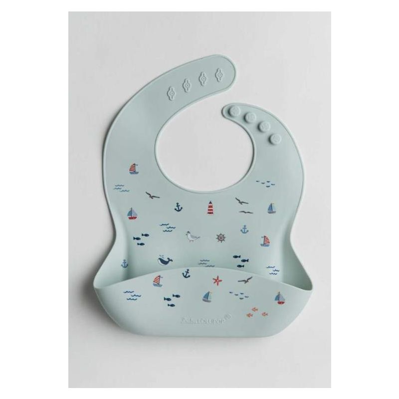 LouLou Lollipop - Silikon- Lätzchen Segelboot