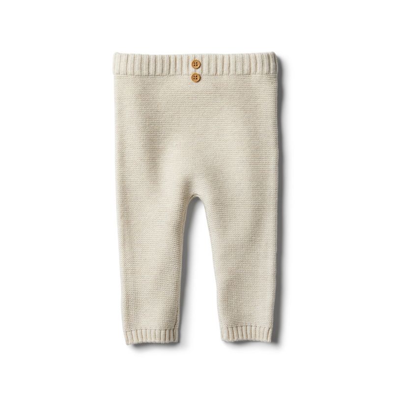 wilson & frenchy - Oatmeal Strick Leggings mit Dekoknöpfchen