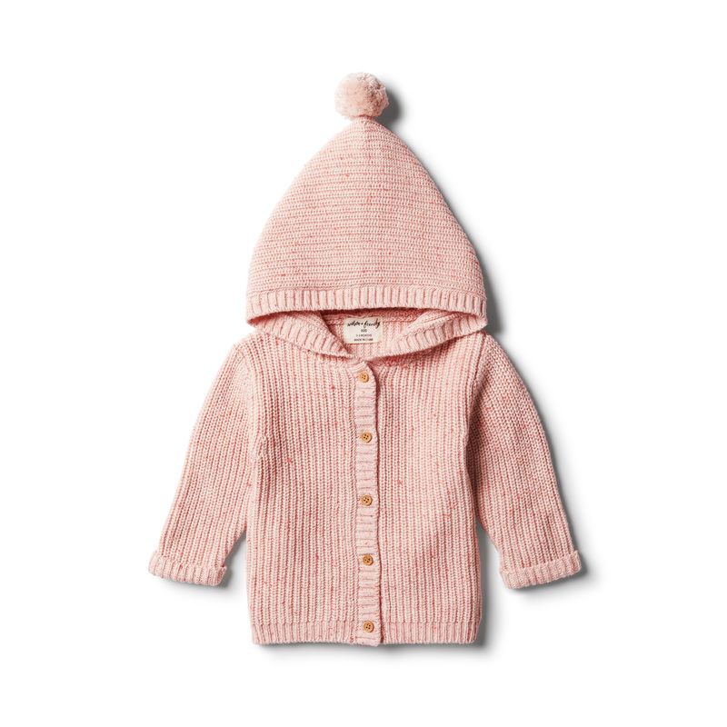 wilson & frenchy - Chilli Fleck Strick Jacke Pommel