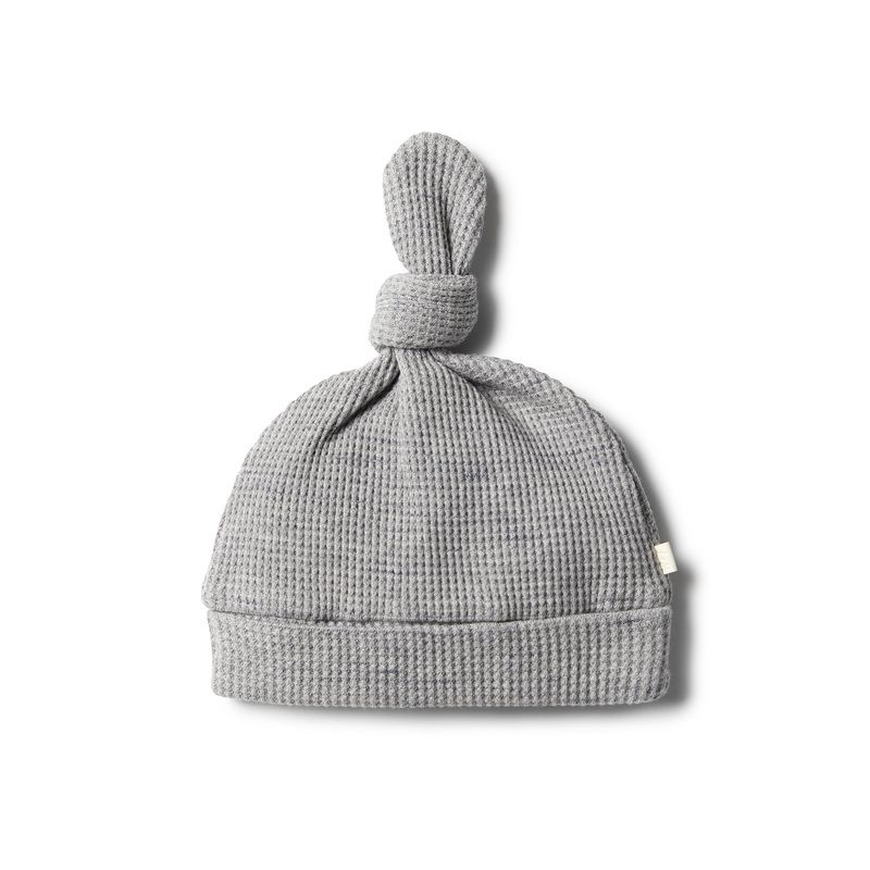 wilson & frenchy - Cloud Grey Waffel Knoten- Beanie