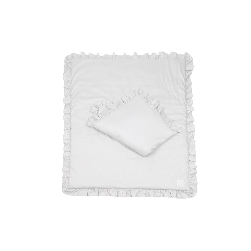 Cotton & Sweets - Bettwäsche Simply Glamour Hellgrau gefüttert 80 x 100cm