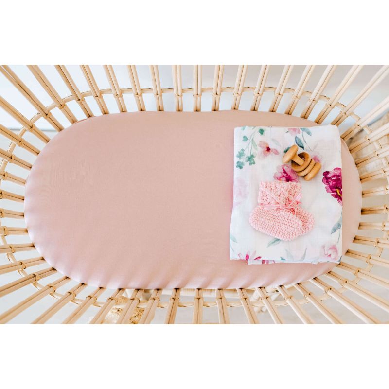 Snuggle Hunny - Spannbezug für Wiege, Kinderwagen & Wickelmatte Lullaby Pink