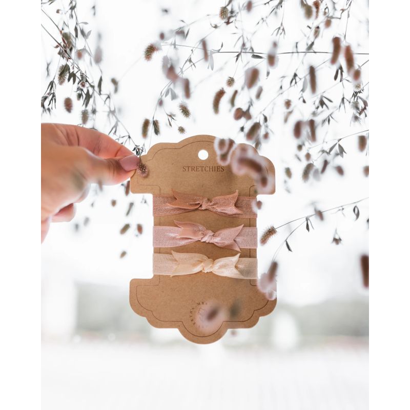 Mrs Ertha - Haargummi Set Altrosa - Pink - Hellgelb