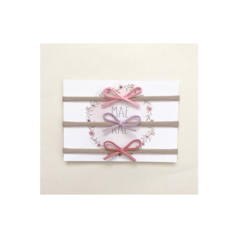 Mae & Rae - Stirnbandset Kunstleder Schlaufen Pinky