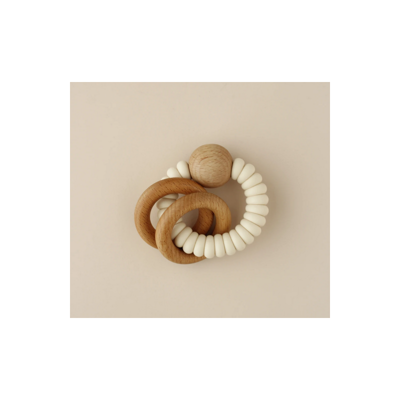 littleCHEW - Greifling Silikonring Meloma Cream