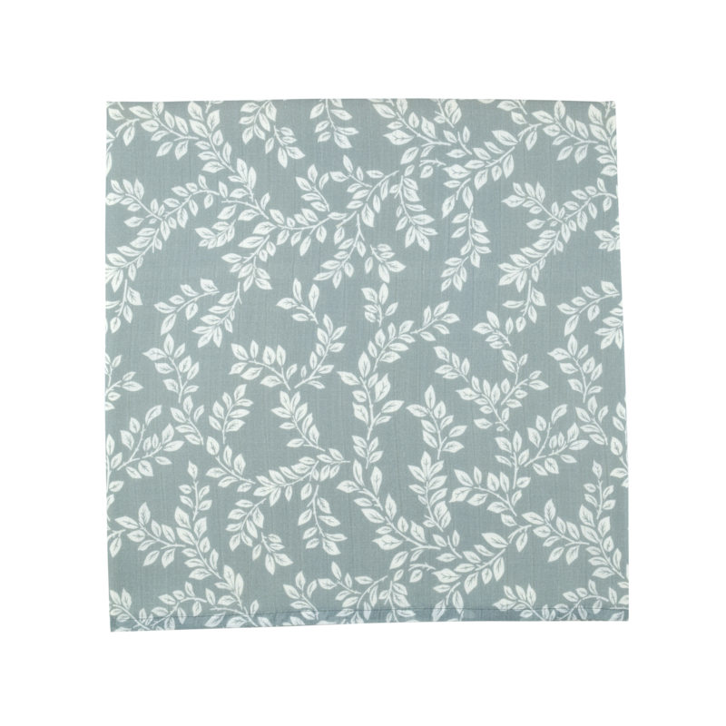 The mini scout - Muslin Swaddle Leafy Sprig Blue