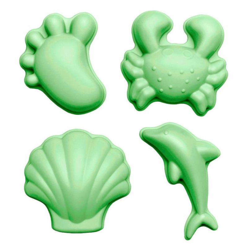 Scrunch - 4er Set Sandförmchen Hellgrün