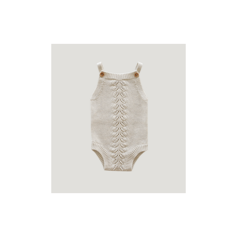 Jamie Kay - Strick Playsuit Oatmeal