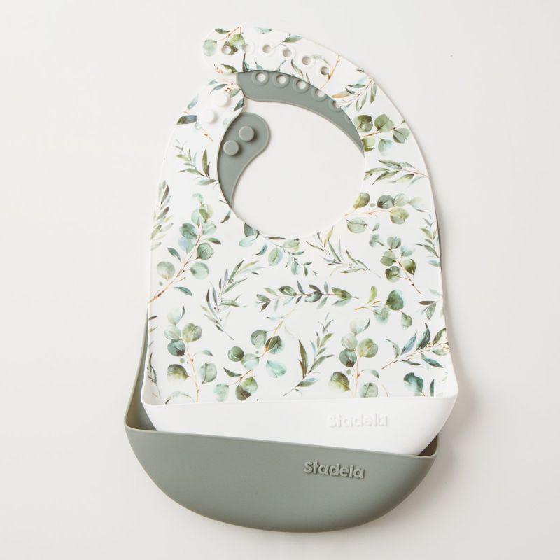Stadela - Silikon- Lätzchen Set Eukalyptus