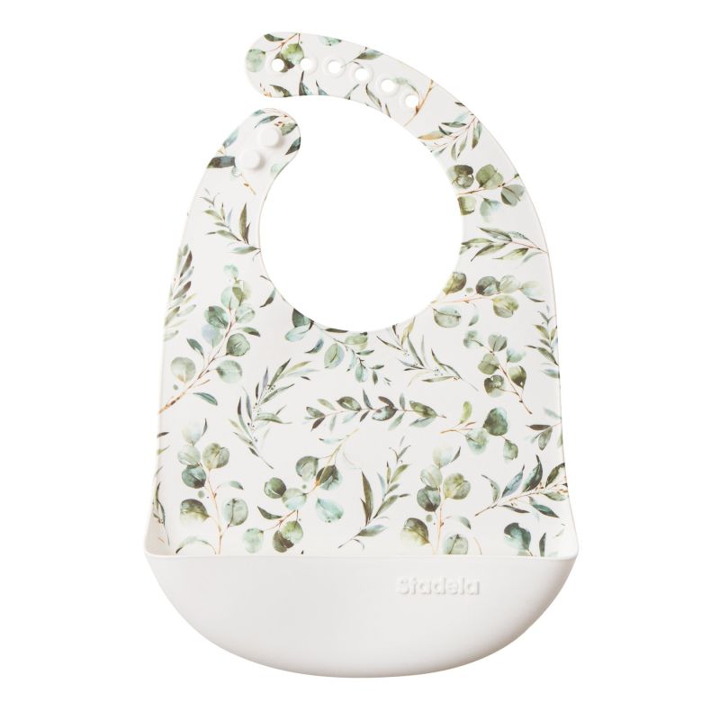 Stadela - Silikon- Lätzchen Grüne Blätter Oliver
