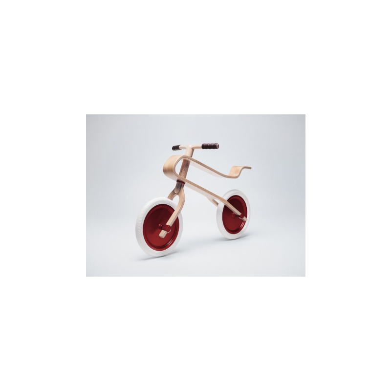 Brum Brum Bike - Laufrad Oak Holz hell Rot- weiss