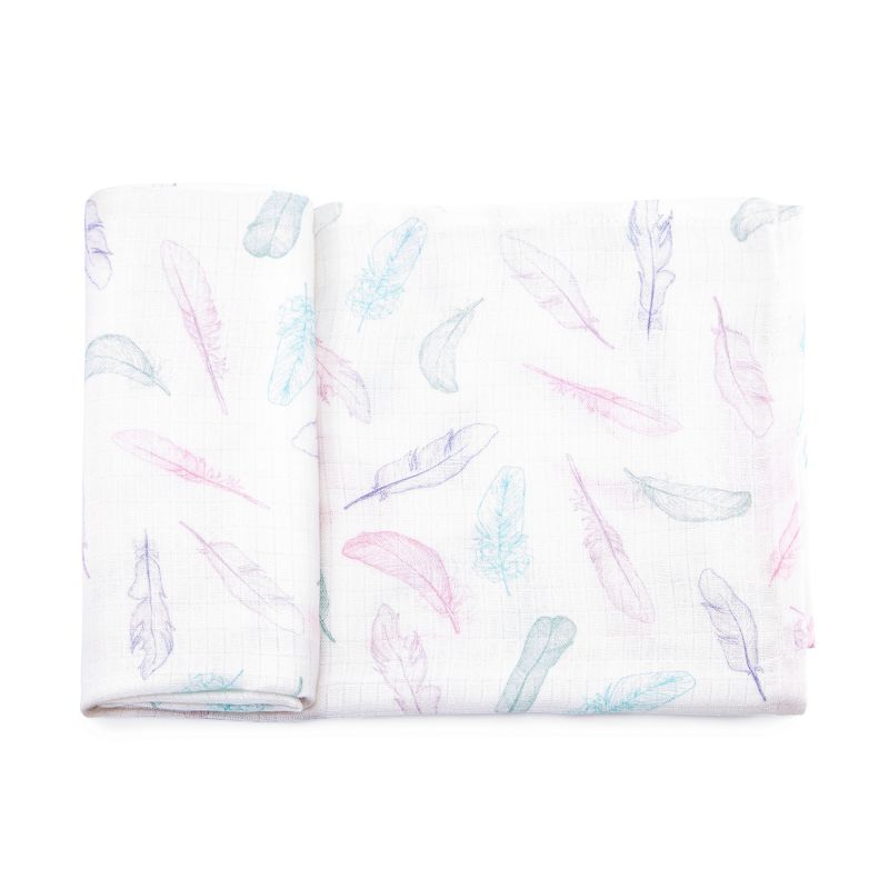Maylily - Bambus Muslin Square Paradise Feathers