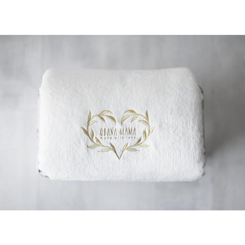 Qbana Mama - Mikrofleece Kuscheldecke weiss