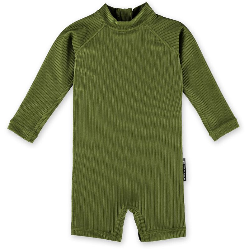 Beach & Bandits - UV Badeoverall Baby Ribbed Pesto